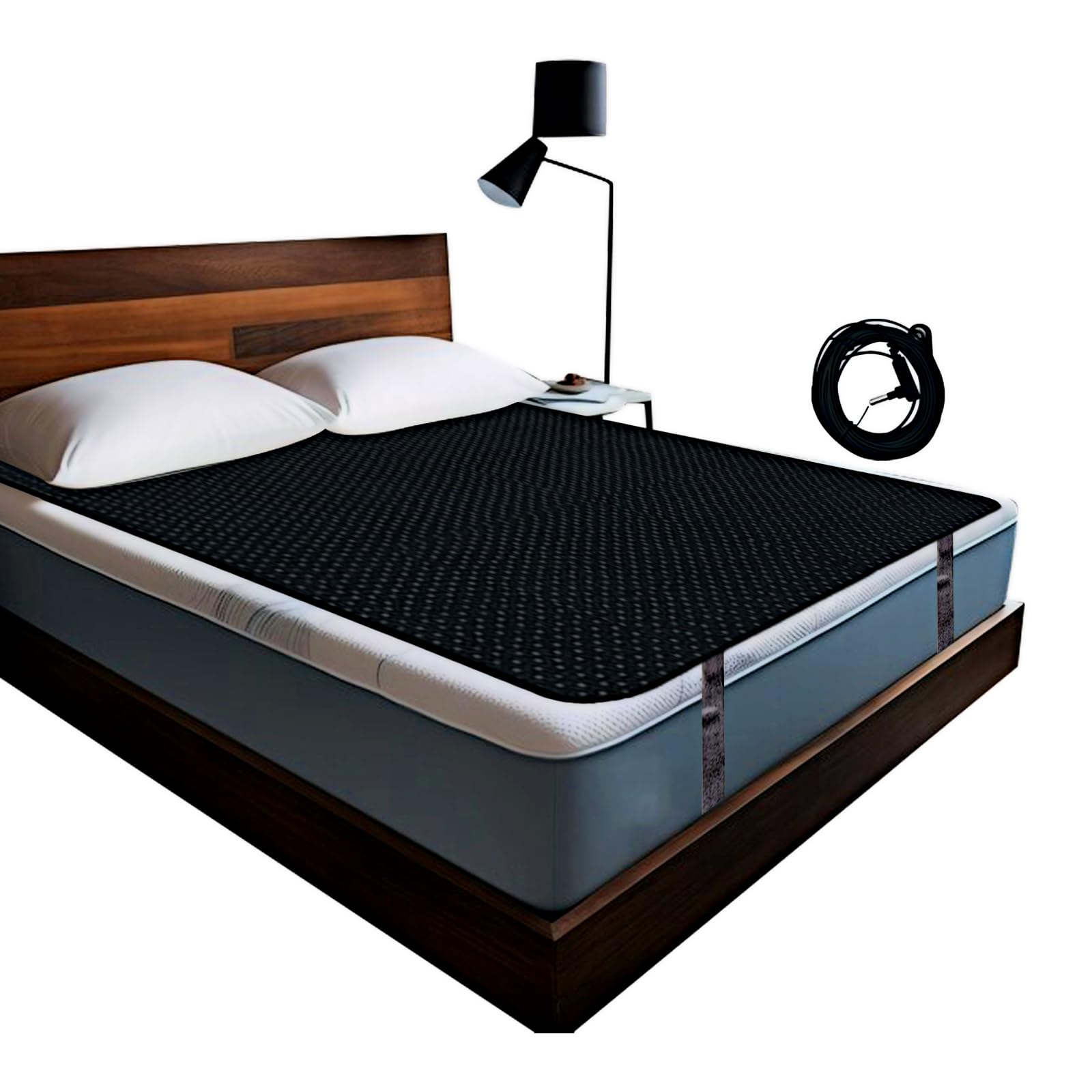 Grounding Mat For Sleep, Grounding Bed Mat For Improve Sleep, Grounding Pad Sleep Mat Earth Mat With 15 Ft Grounding Cord(54X78I